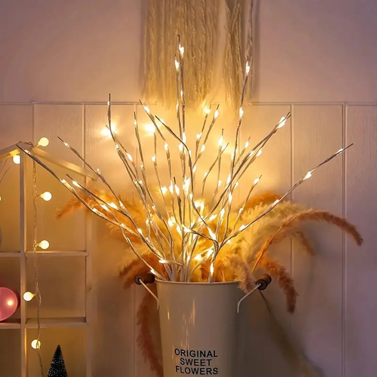 White Birch LED Twig Lights – Festive Glow for Christmas & Events