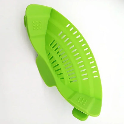 Strainer Clip – Universal Drain Rack for Pans, Bowls, and Washing Vegetables, Rice, Pasta.