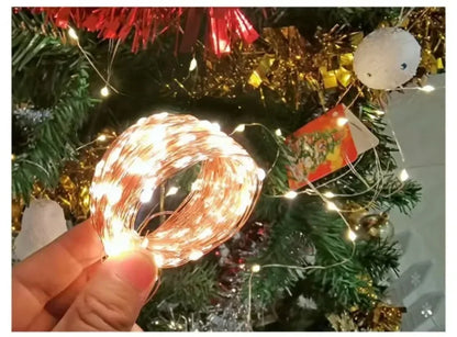 Christmas USB LED Copper Wire Lights – 10M/20M Waterproof Garland