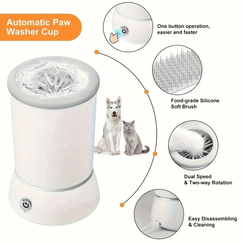 Automatic Pet Paw Cleaner - Portable, Low Noise, Quick Cleaning