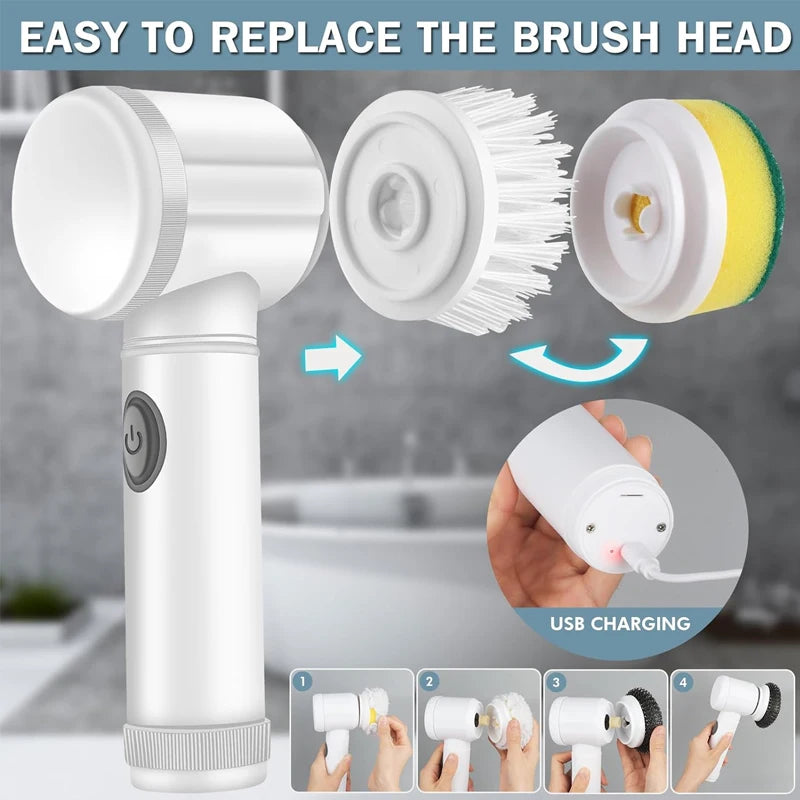 Multi-Functional Power Scrubber for Kitchen & Bathroom 🧽✨