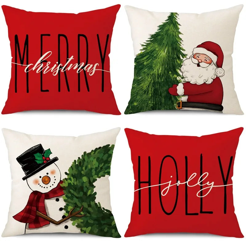 Merry Christmas Pillow Cover – Festive Home Decor for 2024-2025 Holidays