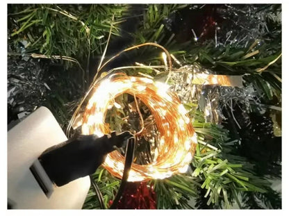 Christmas USB LED Copper Wire Lights – 10M/20M Waterproof Garland