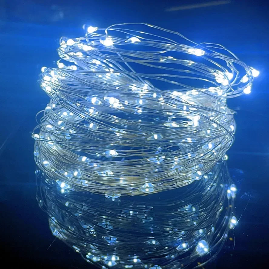 Christmas USB LED Copper Wire Lights – 10M/20M Waterproof Garland