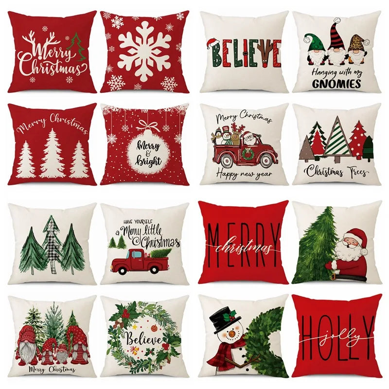 Merry Christmas Pillow Cover – Festive Home Decor for 2024-2025 Holidays