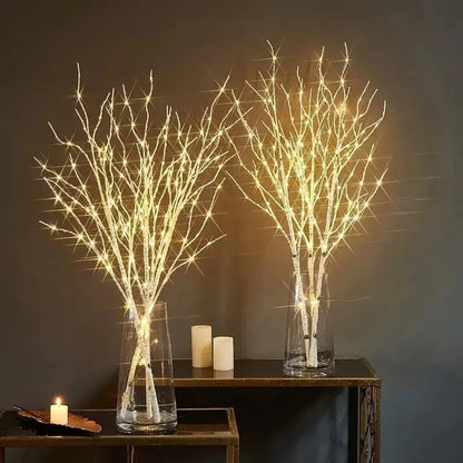 White Birch LED Twig Lights – Festive Glow for Christmas & Events