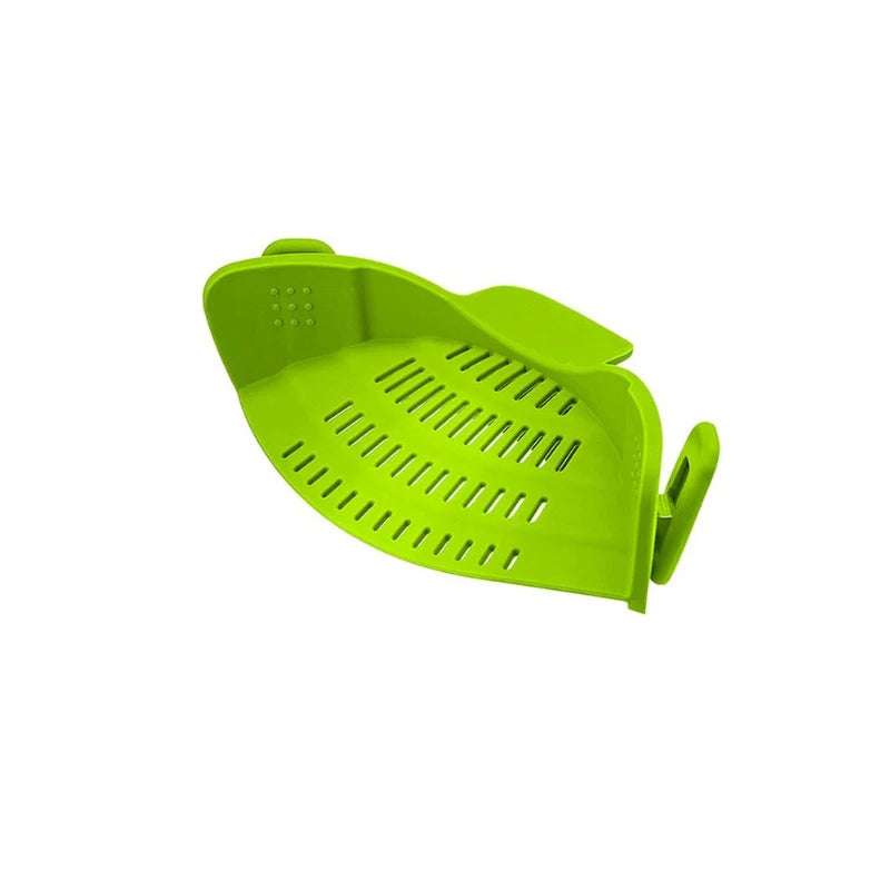 Strainer Clip – Universal Drain Rack for Pans, Bowls, and Washing Vegetables, Rice, Pasta.