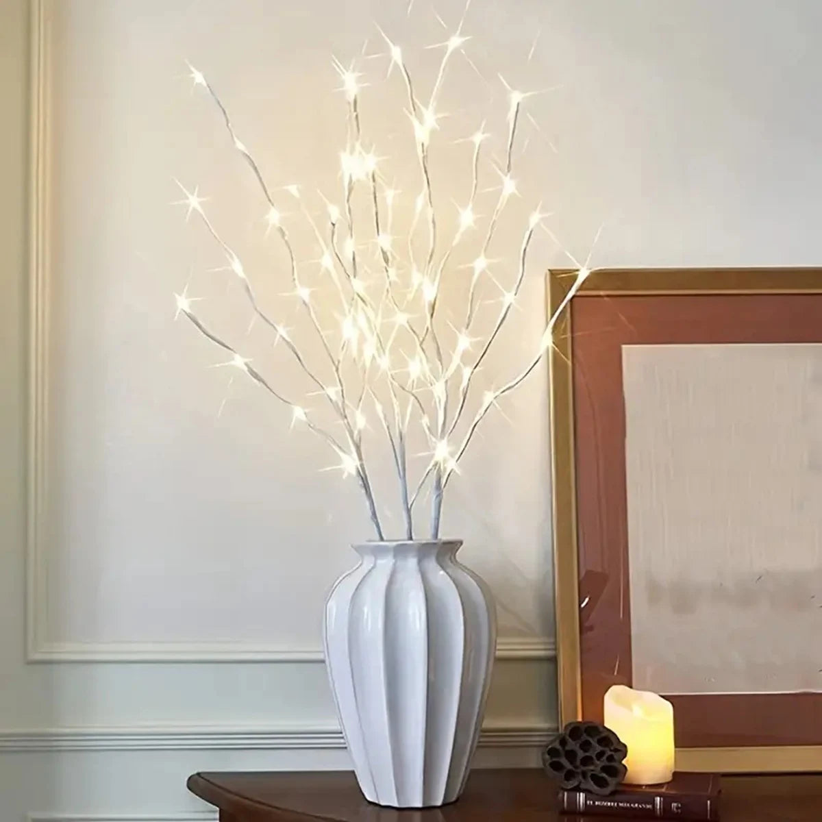 White Birch LED Twig Lights – Festive Glow for Christmas & Events