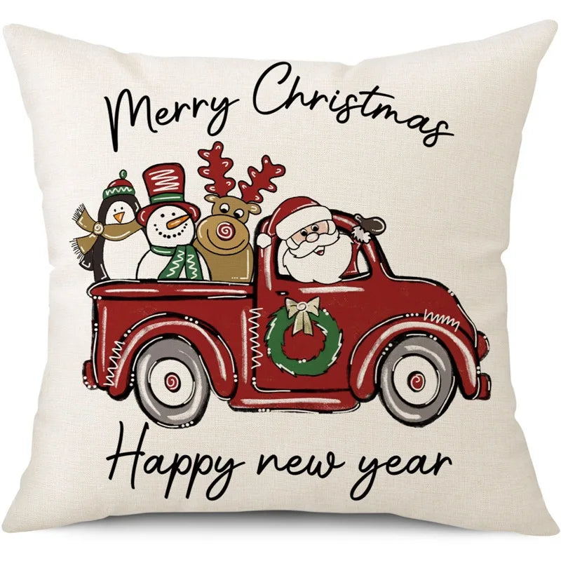 Merry Christmas Pillow Cover – Festive Home Decor for 2024-2025 Holidays