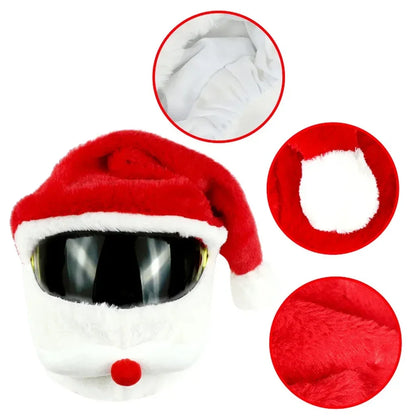 Santa Claus Motorcycle Helmet Cover – Festive Christmas Hat