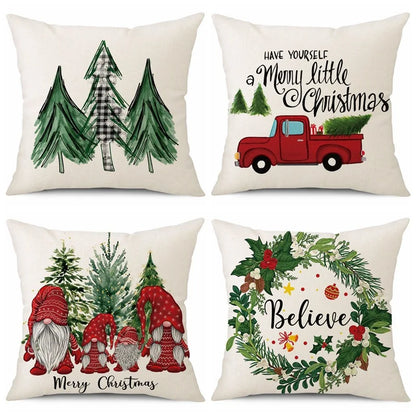 Merry Christmas Pillow Cover – Festive Home Decor for 2024-2025 Holidays