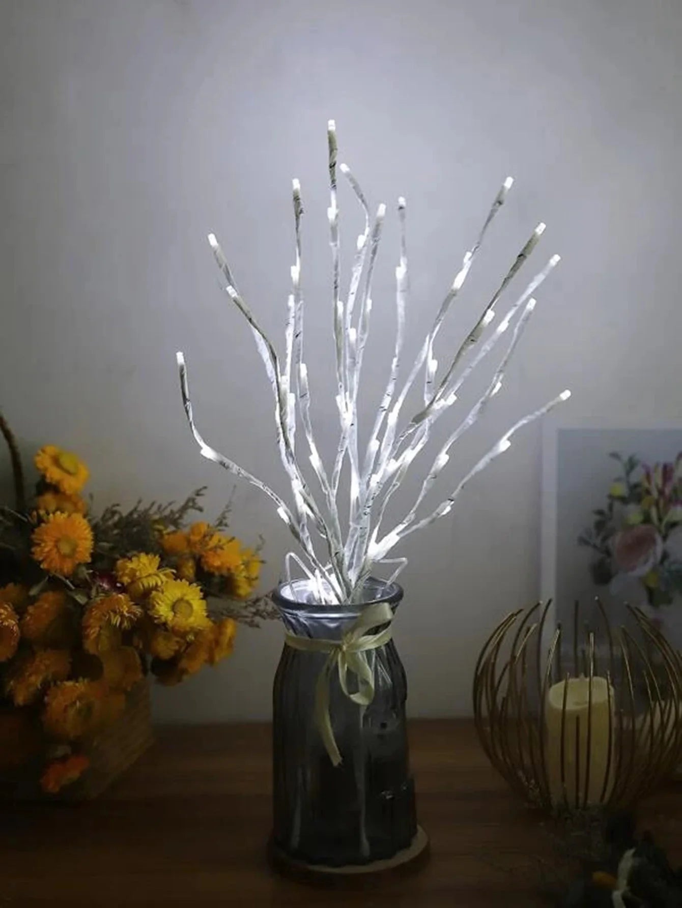 White Birch LED Twig Lights – Festive Glow for Christmas & Events