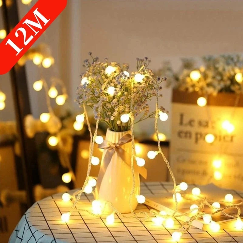 10M Christmas LED String Lights – USB/Battery Powered for Holiday Decor