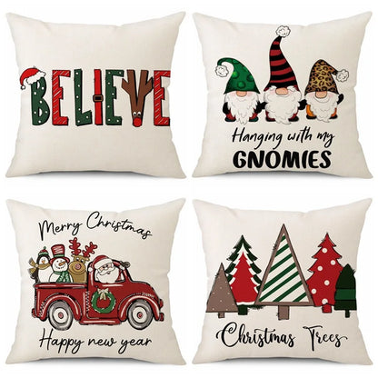 Merry Christmas Pillow Cover – Festive Home Decor for 2024-2025 Holidays