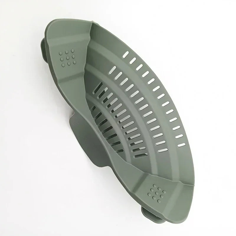 Strainer Clip – Universal Drain Rack for Pans, Bowls, and Washing Vegetables, Rice, Pasta.