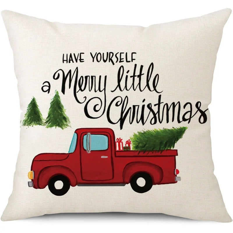 Merry Christmas Pillow Cover – Festive Home Decor for 2024-2025 Holidays