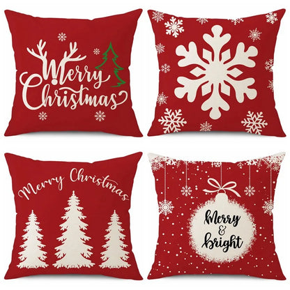 Merry Christmas Pillow Cover – Festive Home Decor for 2024-2025 Holidays