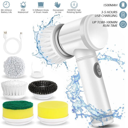 Multi-Functional Power Scrubber for Kitchen & Bathroom 🧽✨