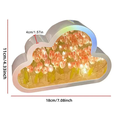 Cloud Tulip Night Light - Handmade DIY Atmosphere Lamp 🌸✨