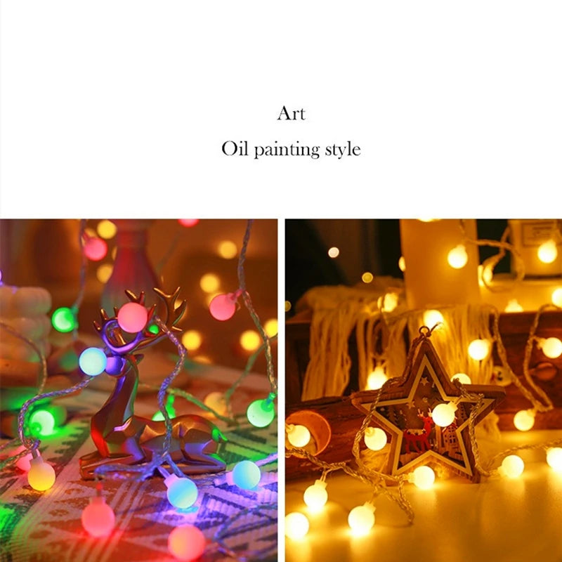 10M Christmas LED String Lights – USB/Battery Powered for Holiday Decor