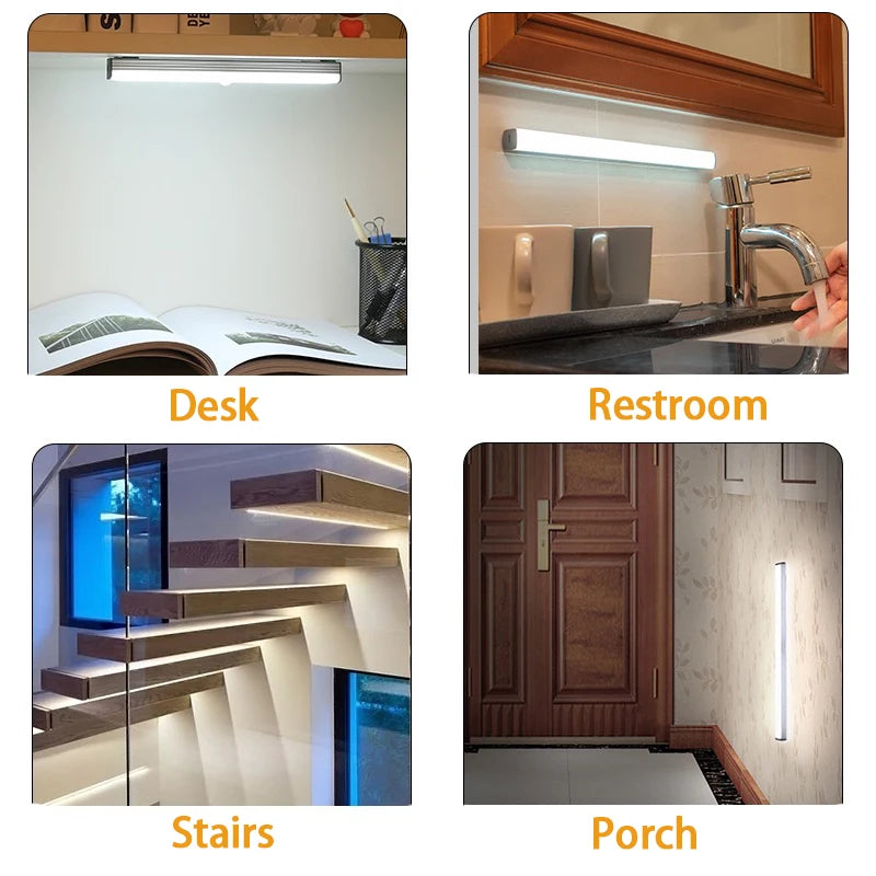 LED Motion Sensor Light - Wireless Rechargeable Type C