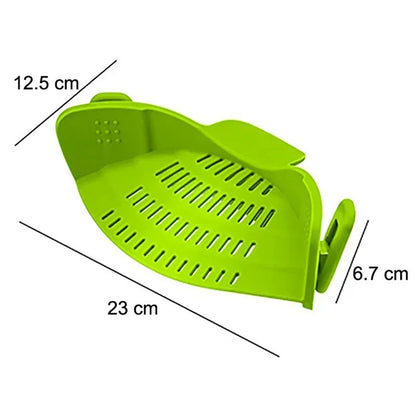 Strainer Clip – Universal Drain Rack for Pans, Bowls, and Washing Vegetables, Rice, Pasta.