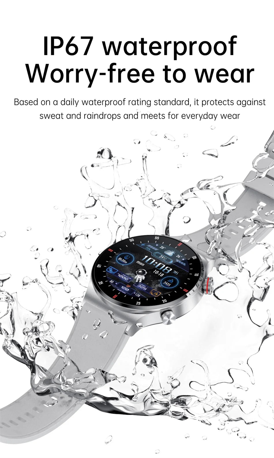 Bluetooth Call Smartwatch for Men – Fitness Tracker with HD Screen & Waterproof Design