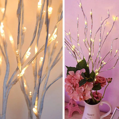 White Birch LED Twig Lights – Festive Glow for Christmas & Events