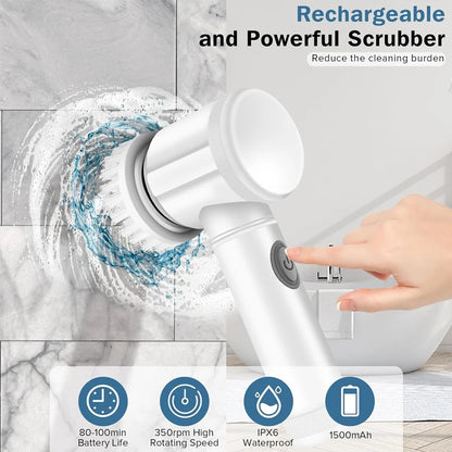 Multi-Functional Power Scrubber for Kitchen & Bathroom 🧽✨