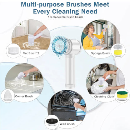 Multi-Functional Power Scrubber for Kitchen & Bathroom 🧽✨