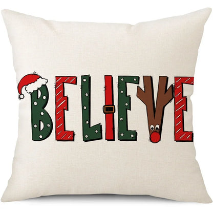 Merry Christmas Pillow Cover – Festive Home Decor for 2024-2025 Holidays