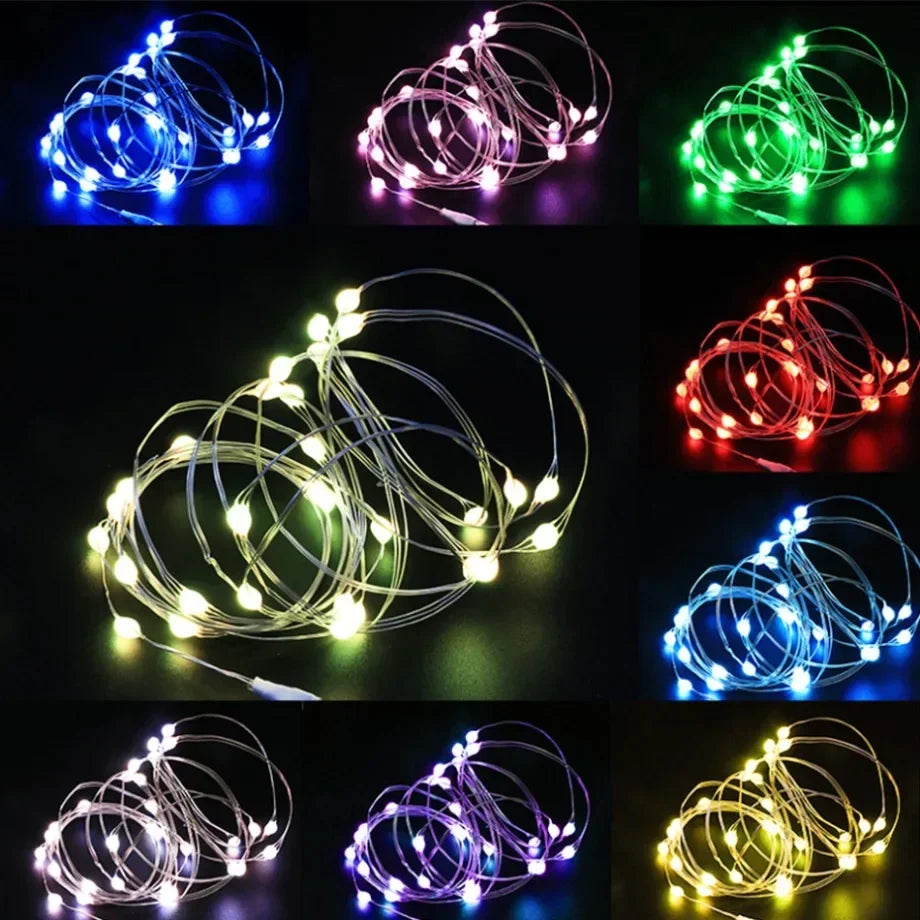 Christmas USB LED Copper Wire Lights – 10M/20M Waterproof Garland