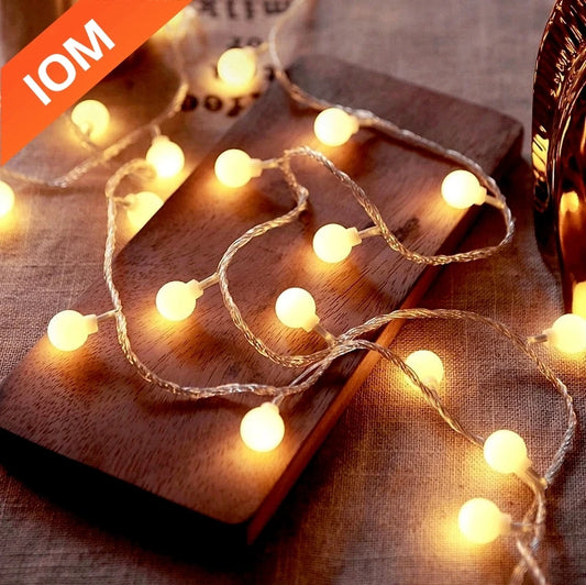 10M Christmas LED String Lights – USB/Battery Powered for Holiday Decor